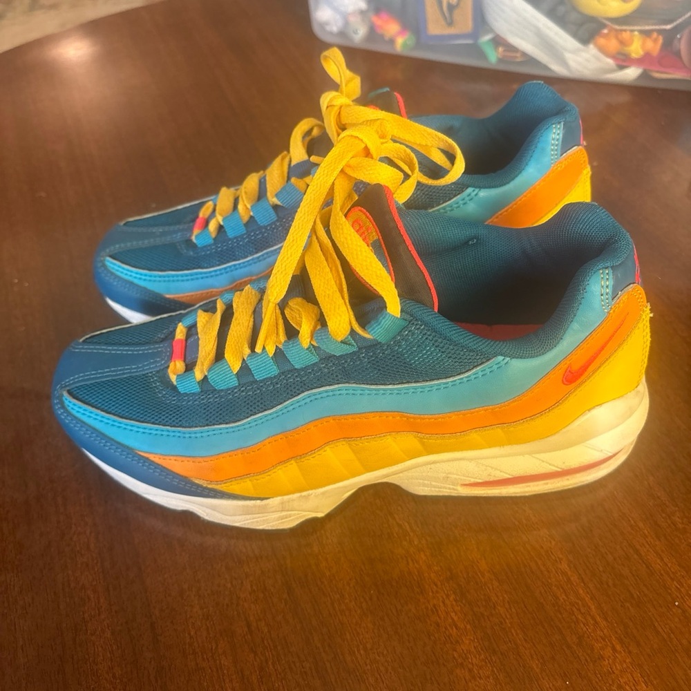 Nike Air Max 95 Flash Crimson Lagoon Shoes Youth 6Y Sneakers